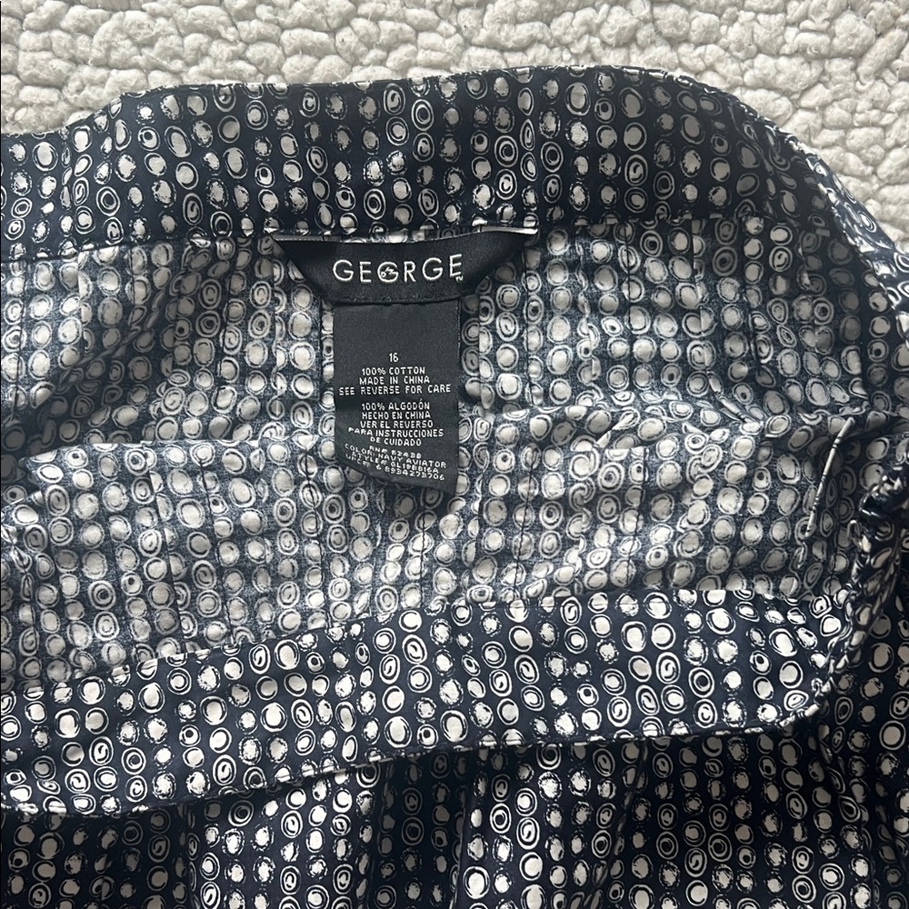 George Navy and Coral A-Line Skirt - Picture 4 of 6